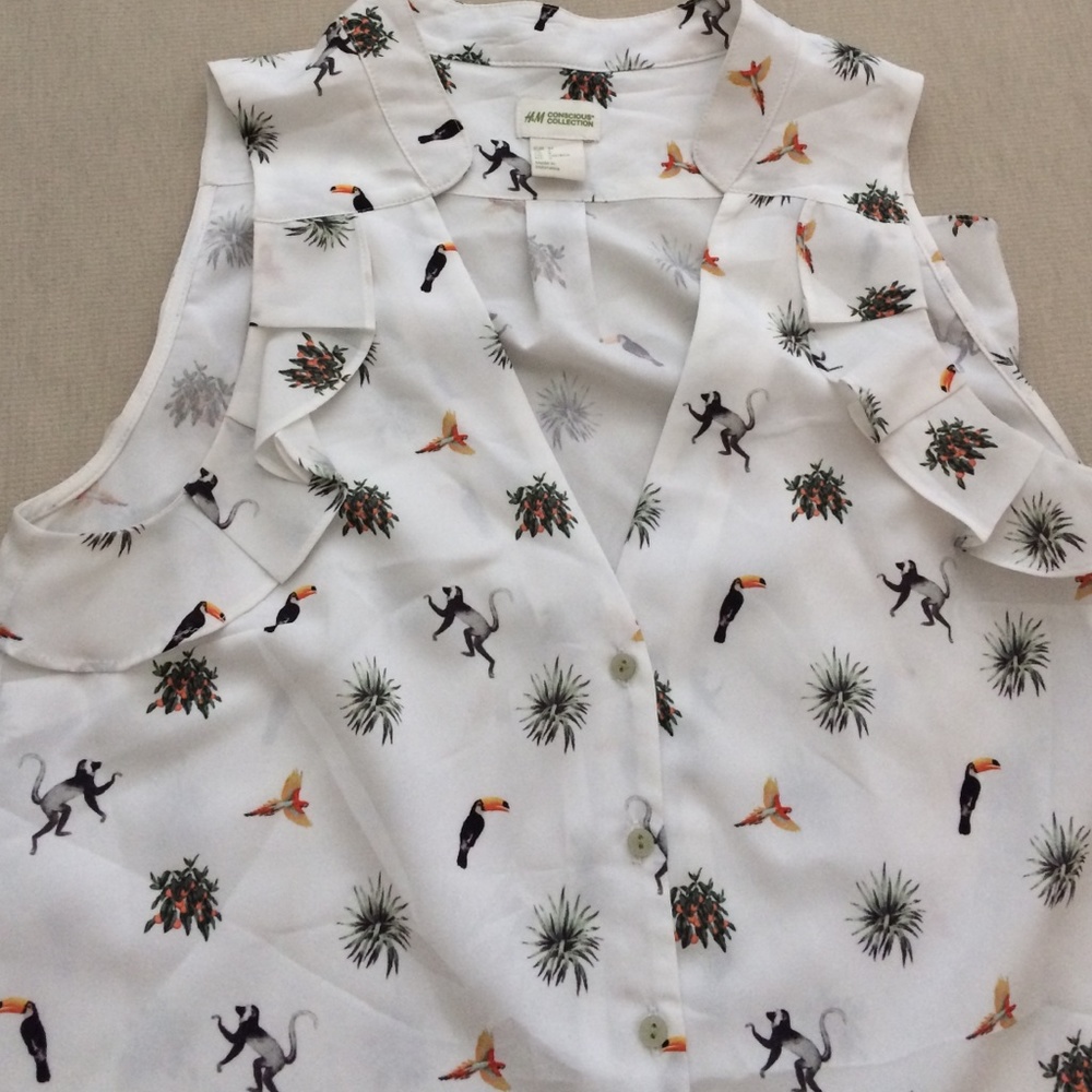 H&M Conscious Collection Sleeveless Top Monkey